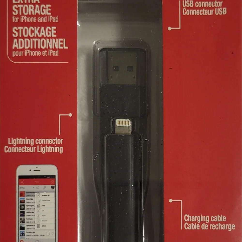 Extra Storage USB Drive for iPhone and iPad - Black